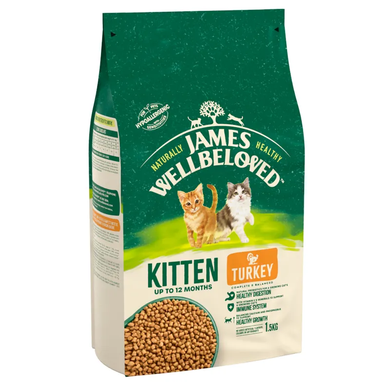 James Wellbeloved Cat Food Kitten Turkey 1.5kg